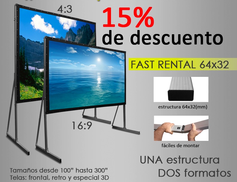 Pantalla de proyección 2,40m :: Falcofilms :: Product sheet for rent