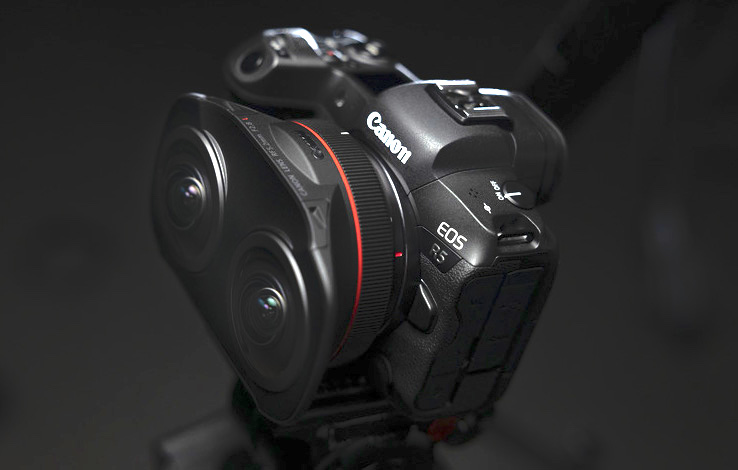 Este curioso objetivo de Canon cuenta con dos lentes de ojo de pez, y con  él es posible crear contenido 3D y VR