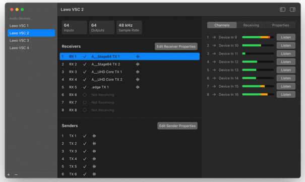 Lawo VSC UI - Interfaz - macOS