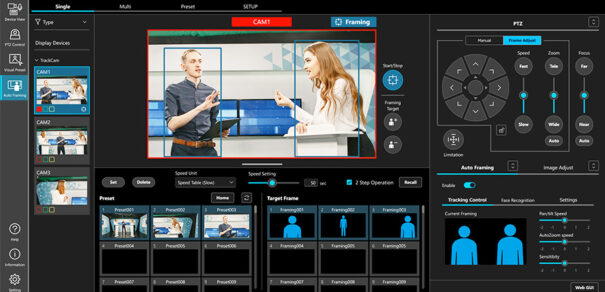 Panasonic - Encuadre automatico - Auto framing advanced - App