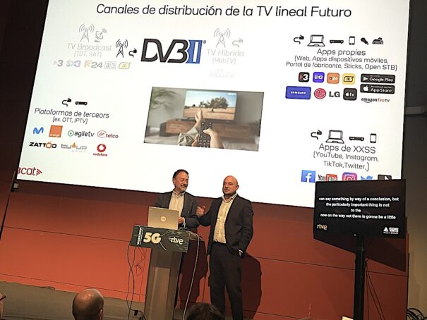 Ángel García Castillejo y Víctor Sánchez, en 5G Workshop RTVE