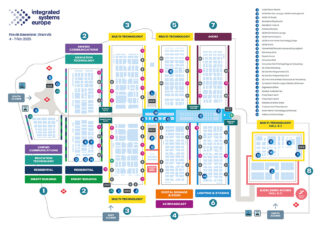 ISE 2025 plano pabellones